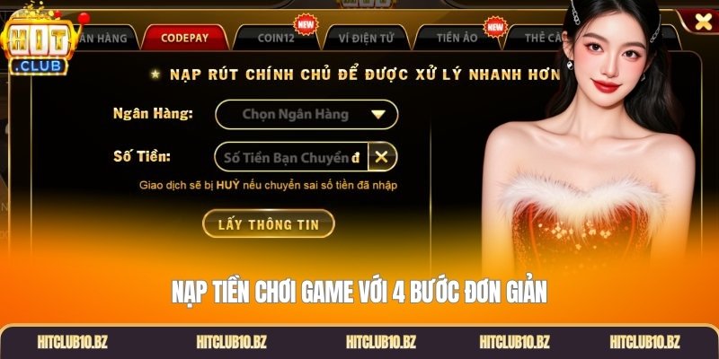 Nạp tiền chơi game với 4 bước đơn giản