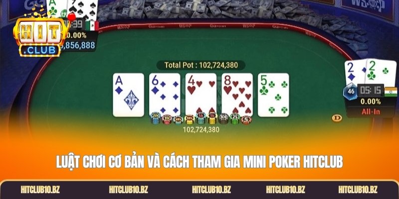 Luật chơi cơ bản và cách tham gia Mini poker Hitclub