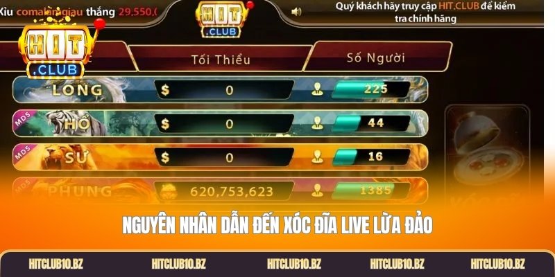 Nguyên nhân dẫn đến xóc đĩa live lừa đảo
